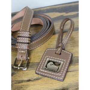 Vintage Dooney & Bourke 52" Crossbody Strap & Duck Fob - Pebble Leather 5/8"